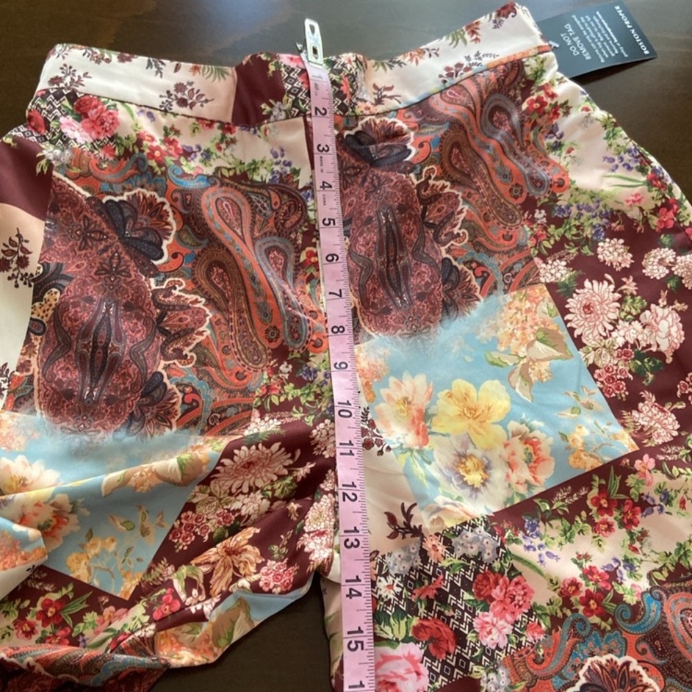 Sale! Floral Patchwork Print High Waist Palazzo Pants size S. NWT. Boston Proper - Picture 7 of 12